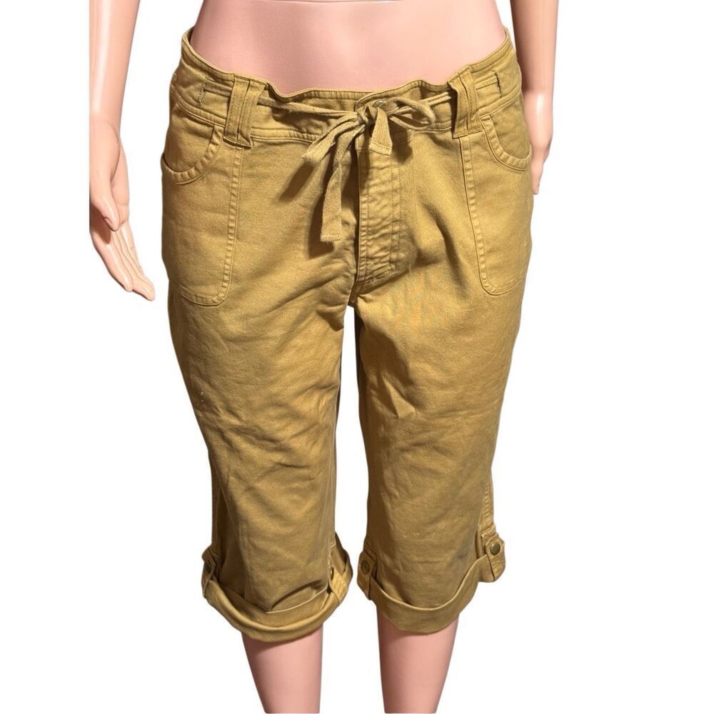 Pulp women mid-rise adjustable urban crop pant M